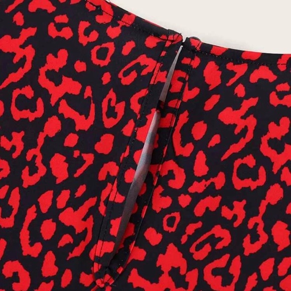 Leopard Print Ruffle Hem Dress - Picture 3 of 4